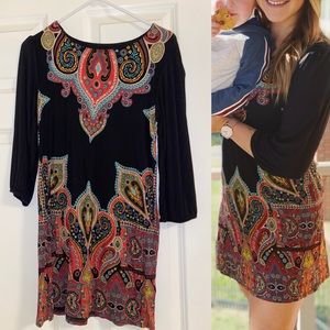 Multi-Color Print Dress